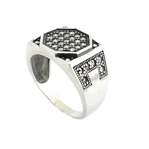 انگشتر نقره مردانه مدل KJA11