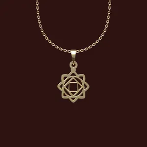 گردنبند طلا 18 عیار زنانه مدوپد مدل هندسی کد X2-1-1070