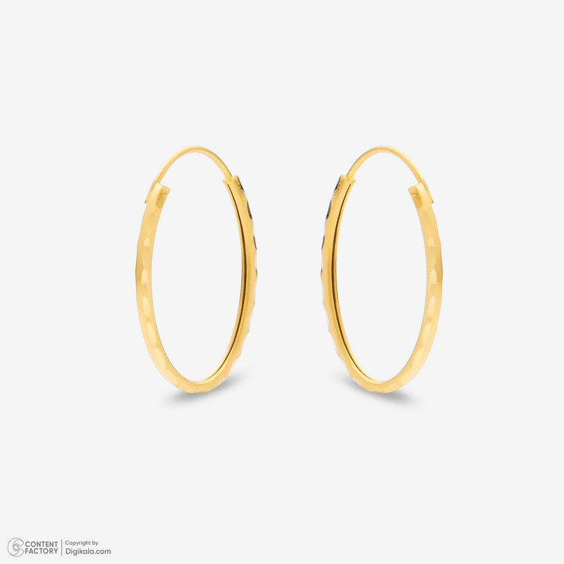 گوشواره حلقه‌ای طلا 18 عیار زنانه مایا ماهک مدل ME1249 - 5