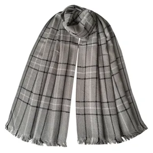 شال زنانه مدل چهارخانه کاموایی پاییزی کد 21