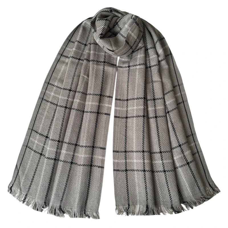 شال زنانه مدل چهارخانه کاموایی پاییزی کد 21