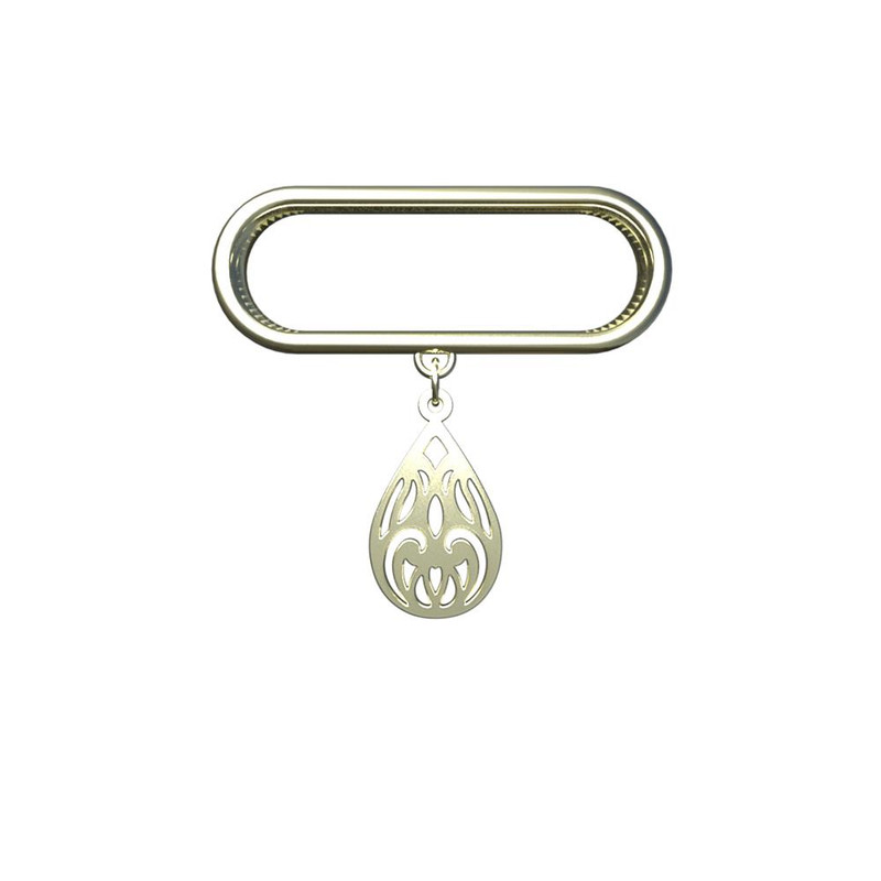 آویز ساعت طلا 18 عیار زنانه مدوپد مدل گل اسلیمی کد SD1-1094