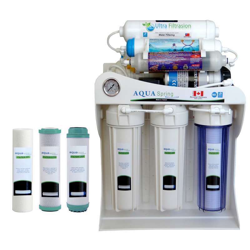 دستگاه تصفیه کننده آب آکوآ اسپرینگ مدل UF-SF4000 به همراه فیلتر بسته 3 عددی