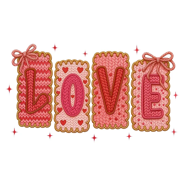  استیکر پارچه و لباس پاد آفرین طرح عشق کد 5621