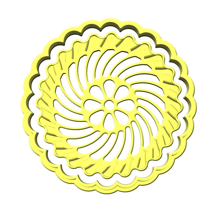 قالب شیرینی مدل کلمپه طرح دور دوخت مجموعه 2 عددی