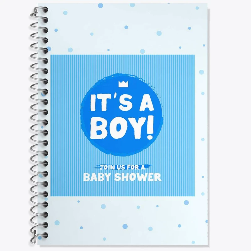 دفتر زبان 50 برگ خندالو مدل دو خط طرح تعیین جنسیت کد 10956