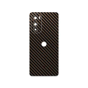 MAHOOT Glossy-Brown-Fiber Cover Sticker for Motorola Edge 30