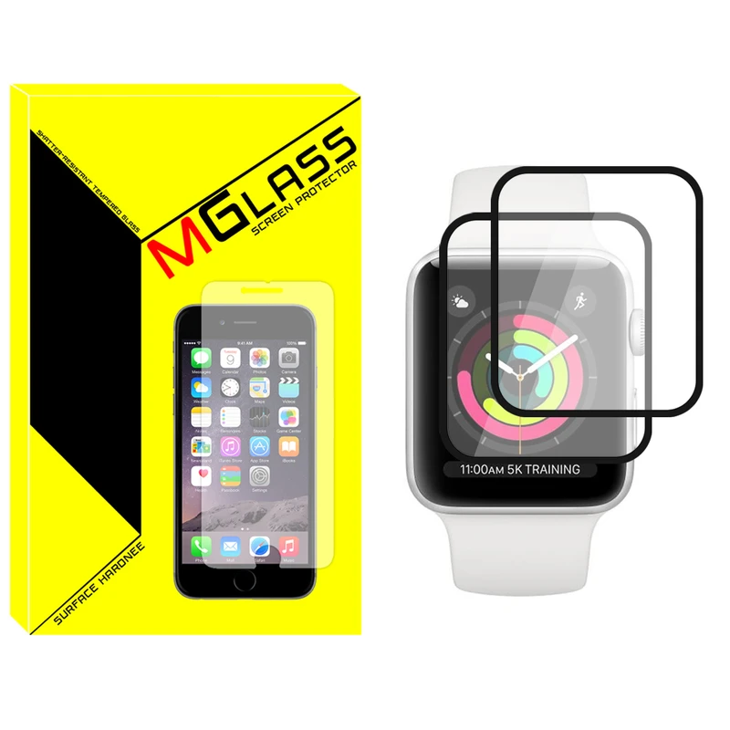 محافظ صفحه نمایش نانو ام‌گلس مدل GLS_Pmma مناسب برای اپل واچ 46 میلی متری سری 10 بسته دو عددی