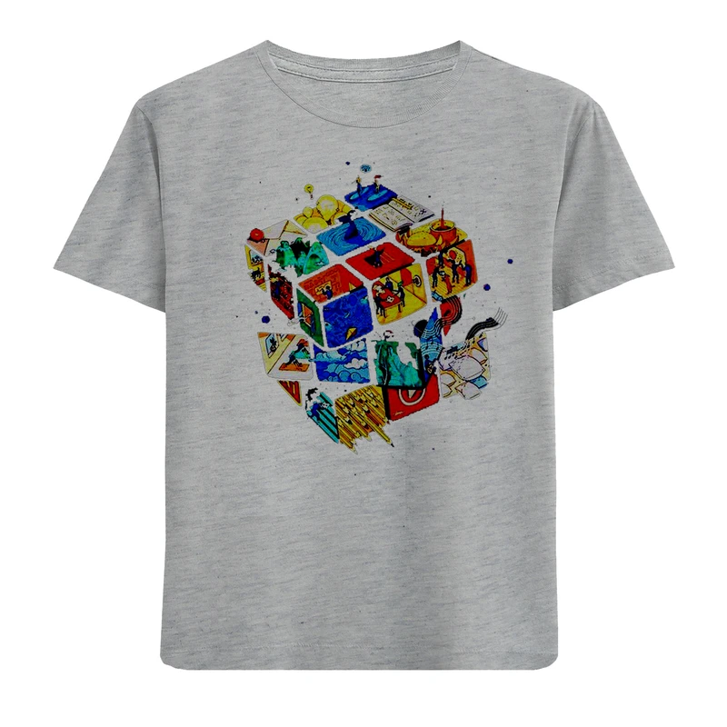 تی شرت آستین کوتاه پسرانه مدل روبیک N28