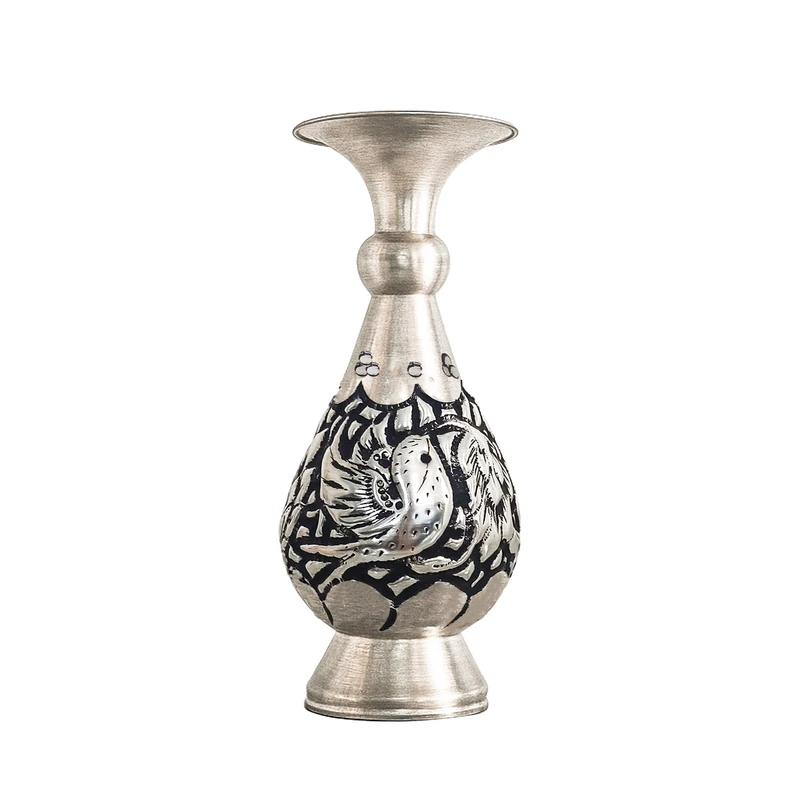گلدان قلمزنی مسی مدل گلبان