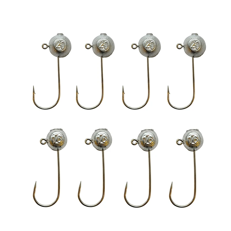 قلاب ماهیگیری مدل جیگ هد کد g20-16g بسته 8 عددی