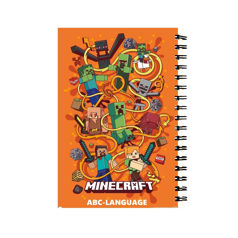 دفتر زبان 60 برگ مدل بازی ماینکرفت کد 801