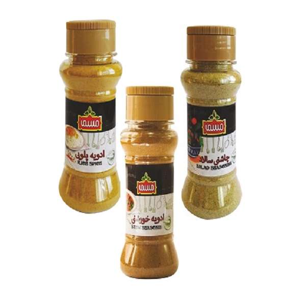 ادویه خورشتی و ادویه پلوئی و چاشنی سالاد ممتاز مسما - 275 گرم بسته 3 عددی 