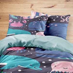 سرویس روتختی مدوپد طرح آب تنی مدل pod00254 یک نفره 4 تکه