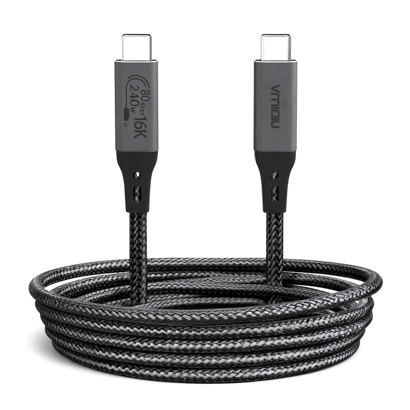 کابل USB-C نیبیوا مدل USB4 V2 ThunderBolt 5 طول 1 متر