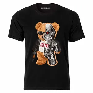 تی شرت آستین کوتاه مردانه پرینتینگ لند طرح ROBOT TEDDY کد P149