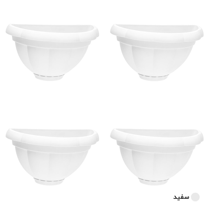 گلدان دیواری مدل پلاستیکی کد 425 مجموعه 4 عددی