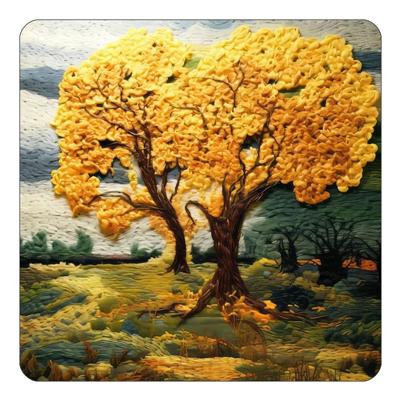 مگنت کاکتی طرح نقاشی رنگ روغن مدل mp73813