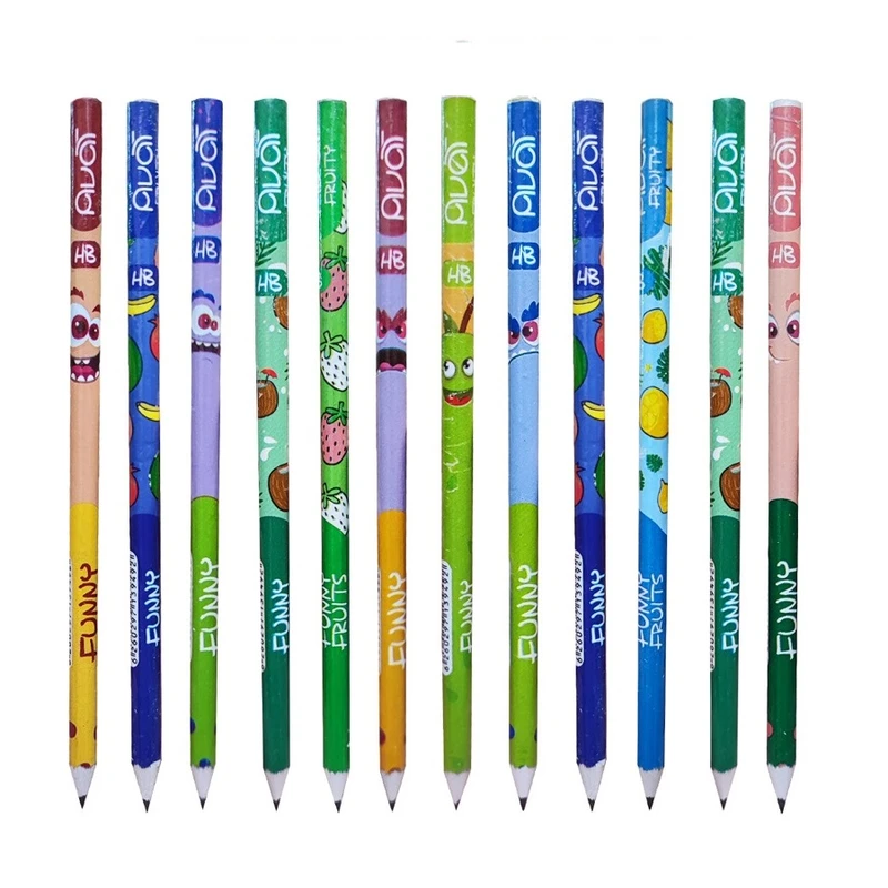 مداد مشکی آوات مدل عتیق بسته 12 عددی