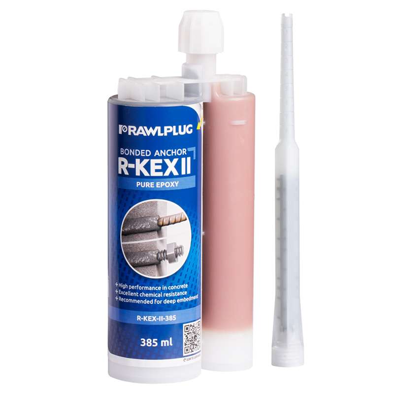 چسب بتن رولپلاگ مدل R-KEX-II-600 حجم 600 میلی لیتر بسته 7 عددی