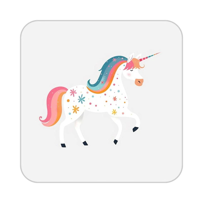 زیر لیوانی کاکتی طرح اسب تک شاخ و یونیکورن مدل mp32280