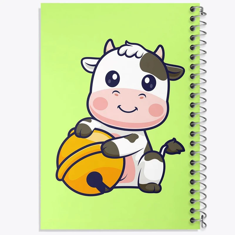 دفتر نت موسیقی 50 برگ خندالو مدل حیوانات بامزه گاو کد 29731