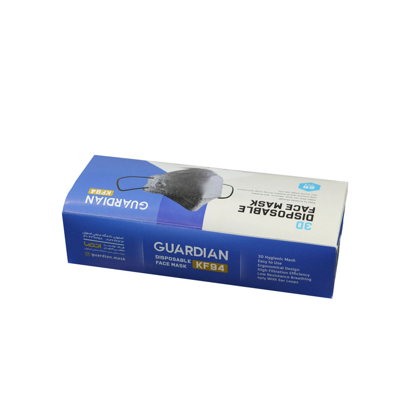 ماسک تنفسی گاردین مدل سه بعدی 4 لایه (Kf94) بسته 25 عددی