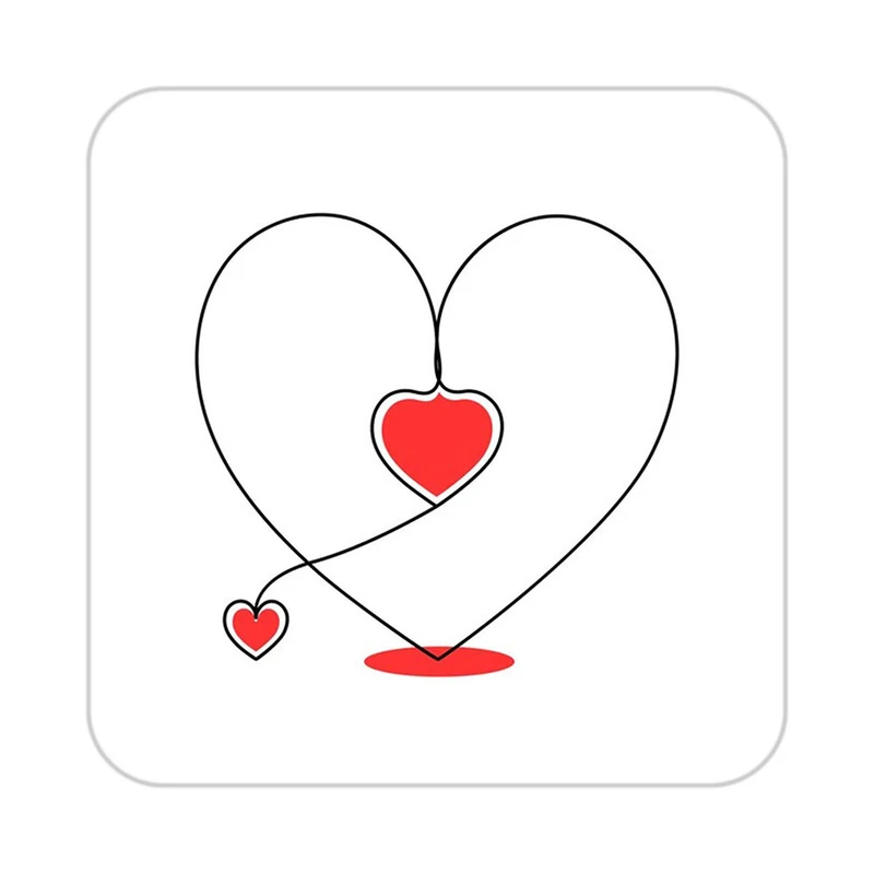 زیر لیوانی کاکتی طرح عاشقانه مدل mp36928