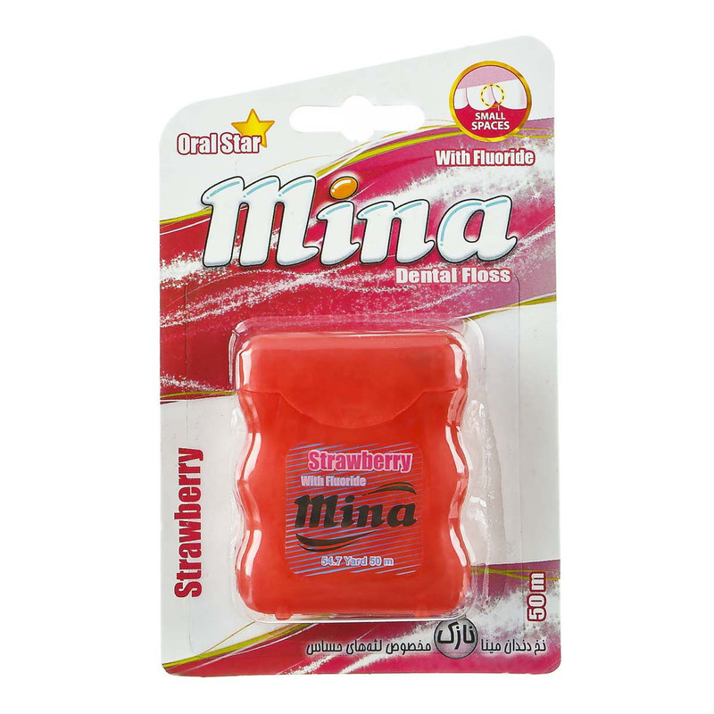 نخ دندان مینا مدل Strawberry Narrow