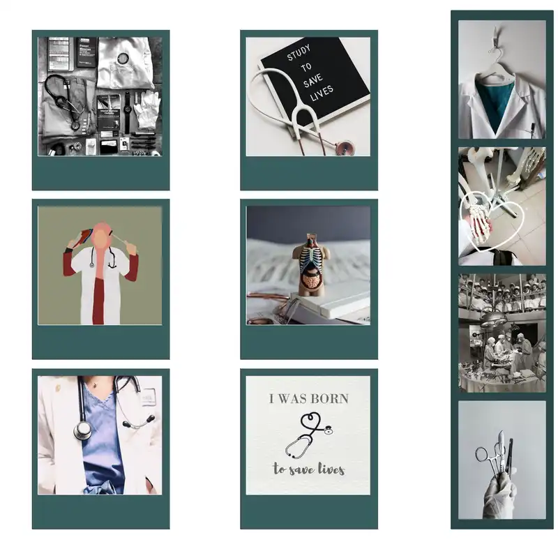 آویز تزیینی طرح پزشک آینده مدل future doctor1 مجموعه 7 عددی