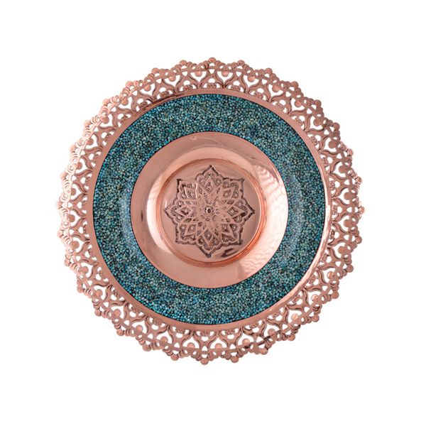 بشقاب فیروزه کوبی هنرلوکس مدل FB35 بشقاب فیروزه کوبی هنرلوکس مدل FB35