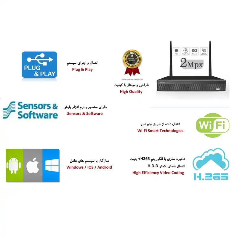 سیستم امنیتی مدل 4CH200W