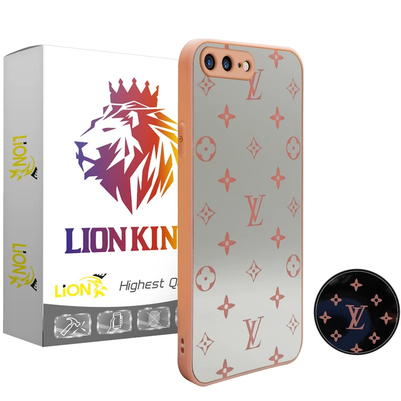 کاور لاین کینگ مدل Ayeneh LV مناسب برای گوشی موبایل اپل Iphone 6/6S به همراه پایه نگهدارنده