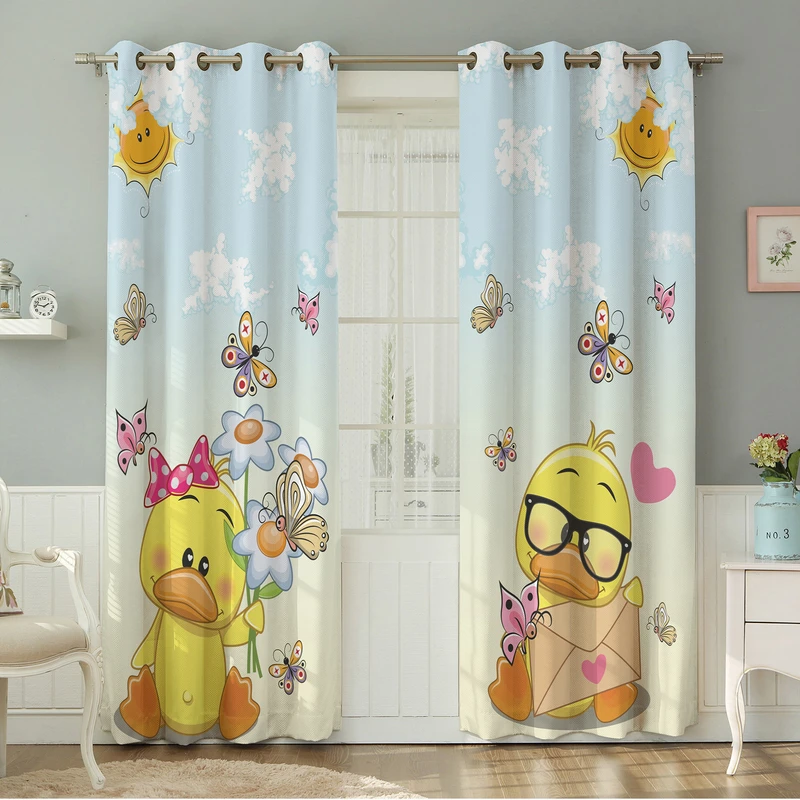 پرده نیروانا طرح  کودک مدل مخمل کد 4773سایز 140×280 سانتی متر