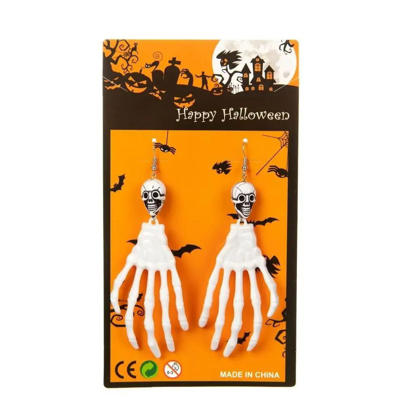گوشواره دخترانه مدل دست اسکلت هالووین گوشواره دخترانه مدل دست اسکلت هالووین