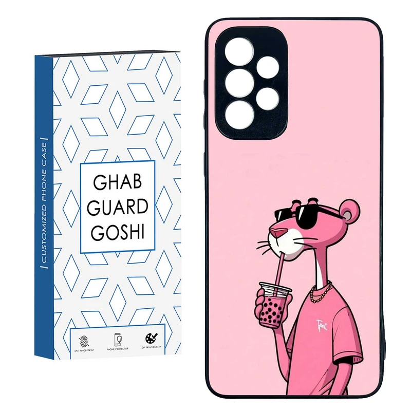 کاور قاب گارد گوشی طرح پلنگ صورتی کد TPU-213 مناسب برای گوشی موبایل سامسونگ  GALAXY A33  