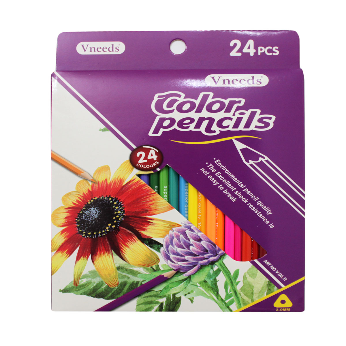 مداد رنگی 24 رنگ وینیدز مدل V06 کد 404