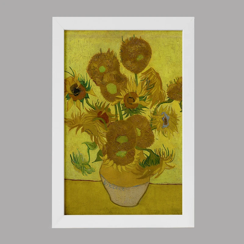 تابلو خندالو مدل گلدان آفتابگردان ونسان ونگوگ (Van Gogh) کد 36819