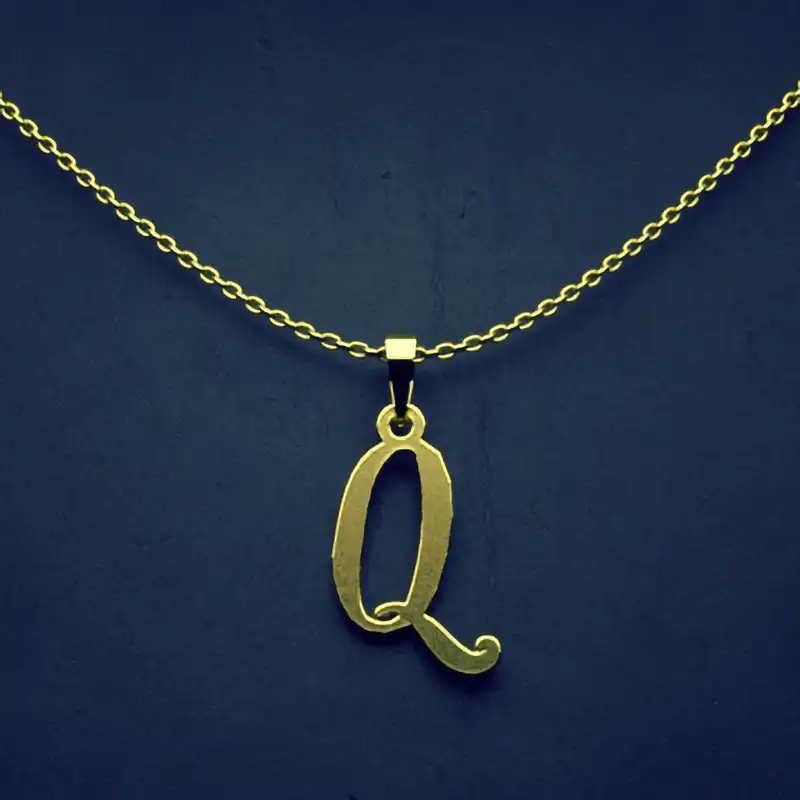 گردنبند طلا 18 عیار زنانه مدوپد مدل حرف Q کد H3-1-1459
