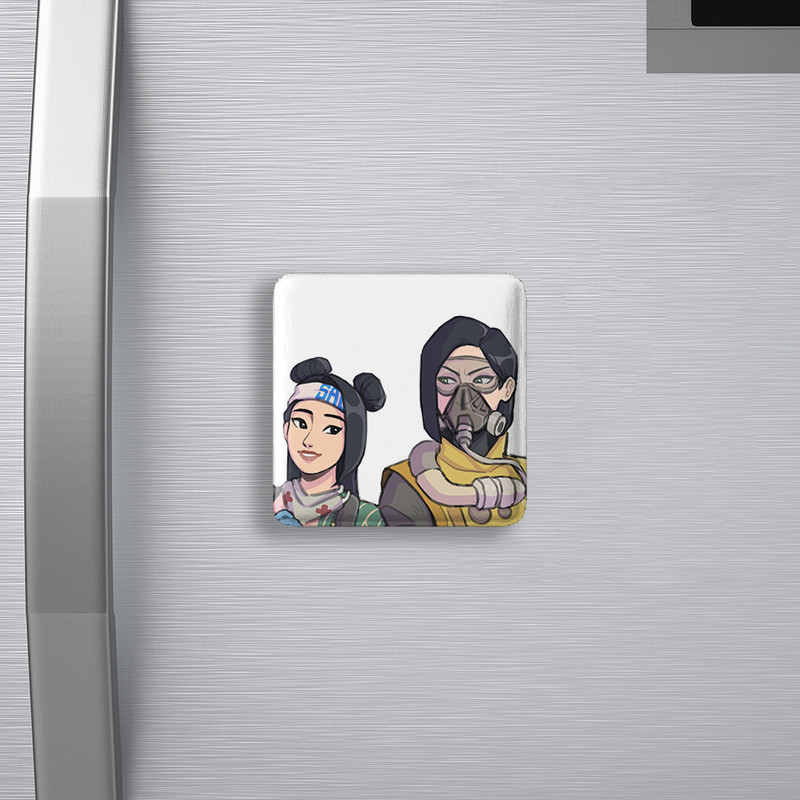 مگنت خندالو طرح بازی ولورانت (Valorant) مدل مربعی کد 33111