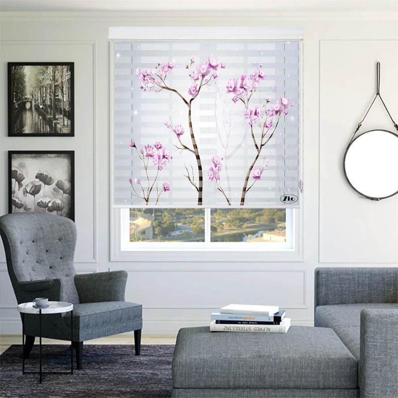 پرده زبرا زیو مدل 3D-1195 سایز 150x150 سانتی متر