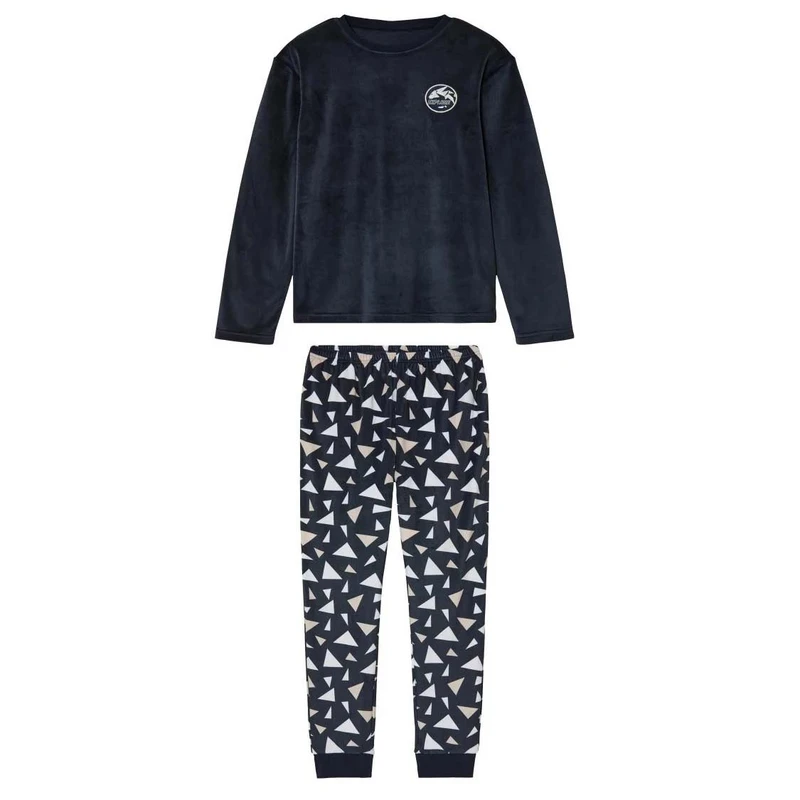 ست تی‌شرت آستین بلند و شلوار راحتی پسرانه پیپرتس مدل مخمل کد 21446533