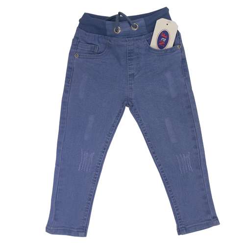 شلوار جین بچگانه مدل کمر کش زاپ دار