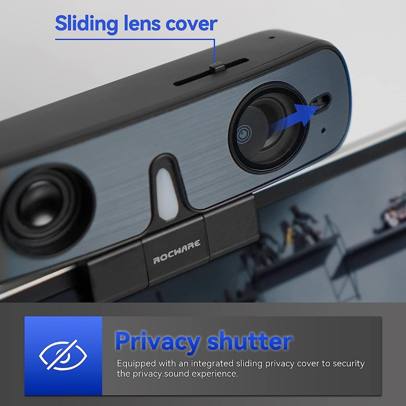 وب کم راک ویر مدل 2K VIDEO SOUNDBAR WITH SPEAKER