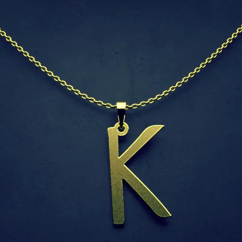گردنبند طلا 18 عیار زنانه مدوپد مدل حرف K کد H3-1-1245