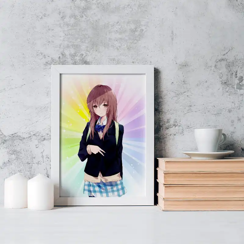 تابلو خندالو مدل شوکو نیشیمیا انیمه سایلنت ویس کد 15822