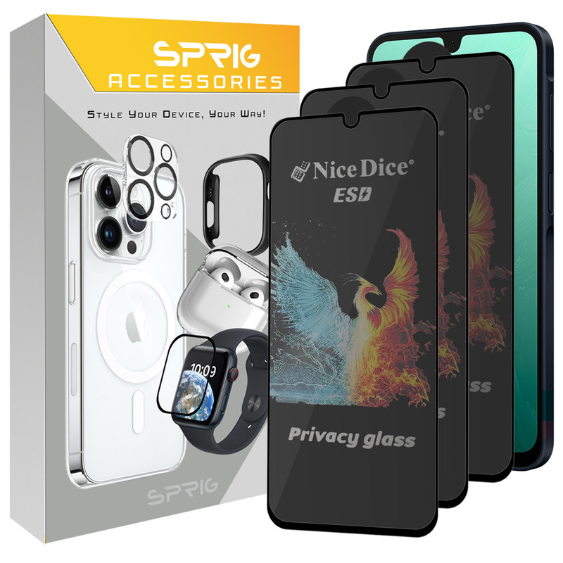 محافظ صفحه نمایش حریم شخصی اسپریگ مدل PRV_NICED مناسب برای گوشی موبایل سامسونگ Galaxy A04s / A23 / A13 5G بسته سه عددی