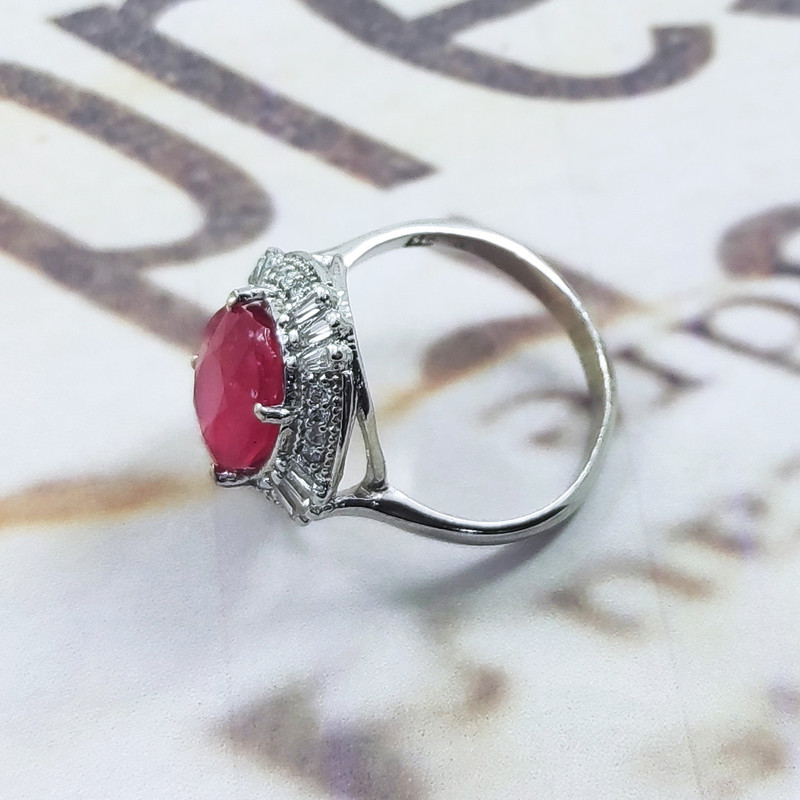 انگشتر نقره زنانه سلین کالا مدل یاقوت سرخ کد MPS-10