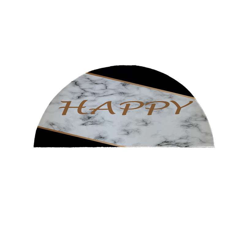 پادری مدل نیم دایره طرح Happy کد 8661 سایز 90×45 سانتی متر پادری مدل نیم دایره طرح Happy کد 8661 سایز 90×45 سانتی متر