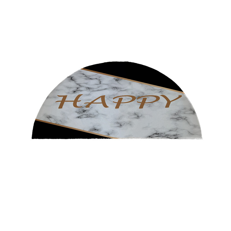 پادری مدل نیم دایره طرح Happy کد 8661 سایز 90×45 سانتی متر پادری مدل نیم دایره طرح Happy کد 8661 سایز 90×45 سانتی متر